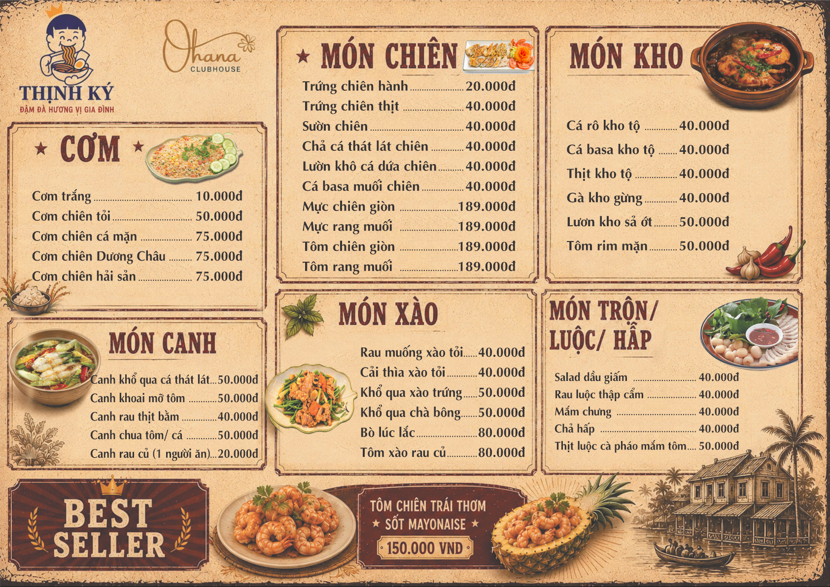 Thực đơn Thịnh Ký - Trang 2